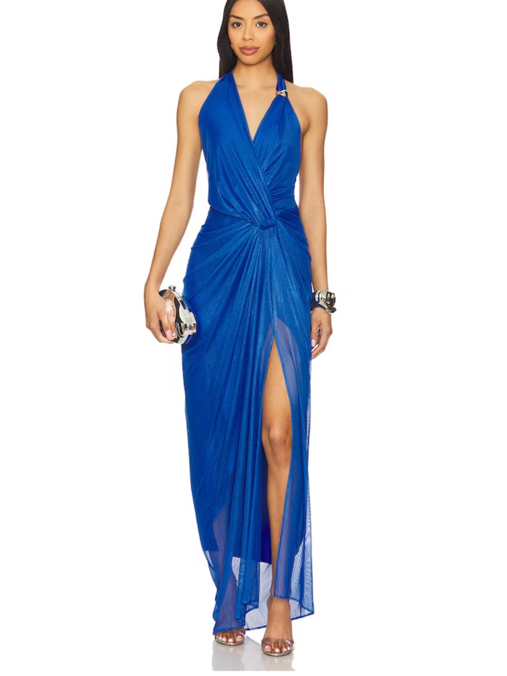 Baobab Collection liz dress in Royal Blue Halter Wrap Maxi Dress